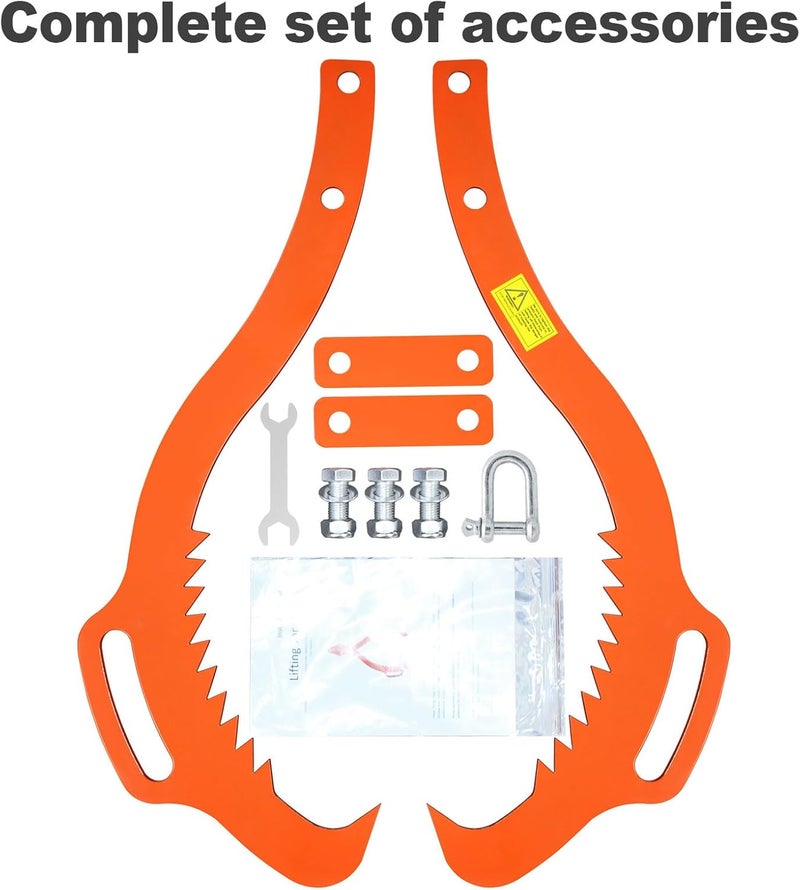 Meyoppm 18 Inch 2 Serrated Claw Hook Log Lifting Tongs, Heavy Duty Loglifting Tongs, Grapple Timber Claw for Handling, Dragging & Carrying Tool - Image 4